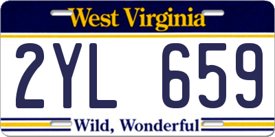 WV license plate 2YL659