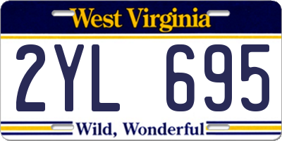 WV license plate 2YL695