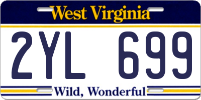 WV license plate 2YL699