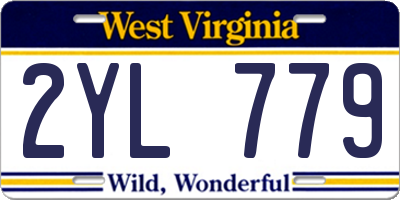 WV license plate 2YL779