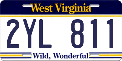 WV license plate 2YL811