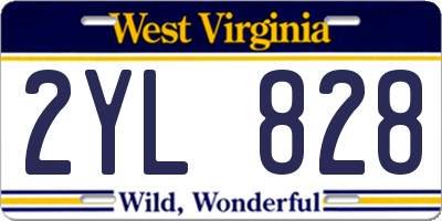 WV license plate 2YL828