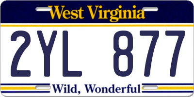 WV license plate 2YL877