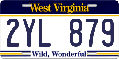WV license plate 2YL879