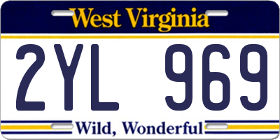 WV license plate 2YL969