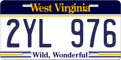 WV license plate 2YL976