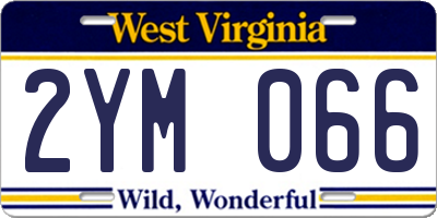 WV license plate 2YM066