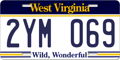 WV license plate 2YM069