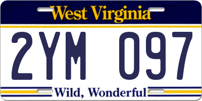 WV license plate 2YM097