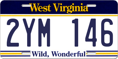 WV license plate 2YM146