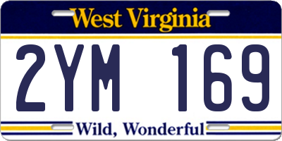 WV license plate 2YM169