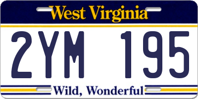 WV license plate 2YM195