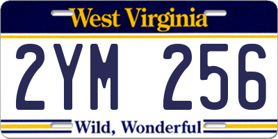 WV license plate 2YM256