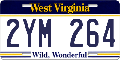 WV license plate 2YM264