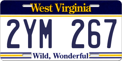 WV license plate 2YM267