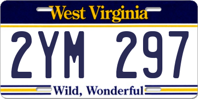 WV license plate 2YM297
