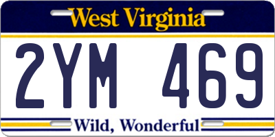 WV license plate 2YM469