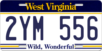 WV license plate 2YM556