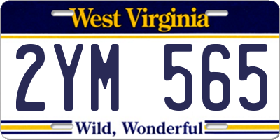 WV license plate 2YM565