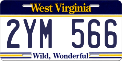 WV license plate 2YM566