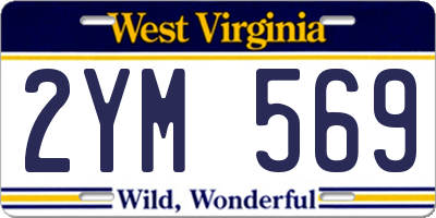 WV license plate 2YM569