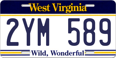 WV license plate 2YM589
