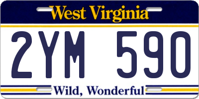 WV license plate 2YM590
