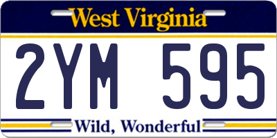 WV license plate 2YM595