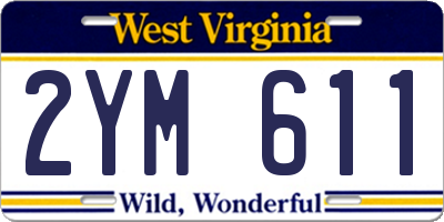 WV license plate 2YM611