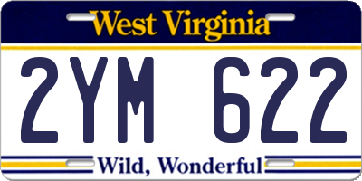 WV license plate 2YM622