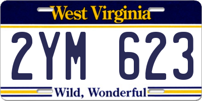 WV license plate 2YM623