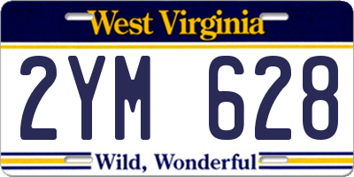 WV license plate 2YM628