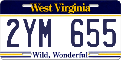 WV license plate 2YM655