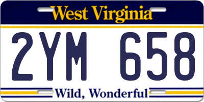 WV license plate 2YM658