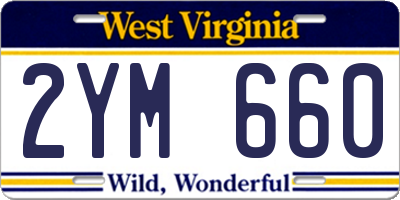 WV license plate 2YM660