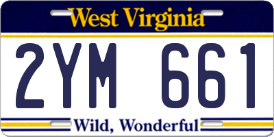 WV license plate 2YM661