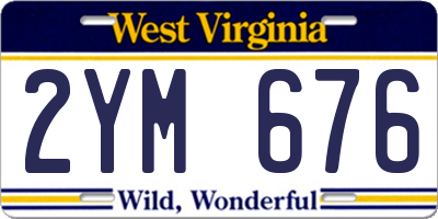 WV license plate 2YM676