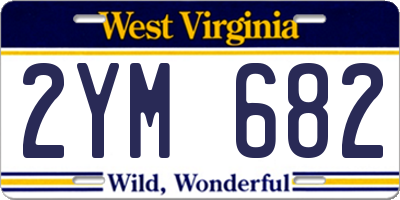 WV license plate 2YM682