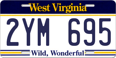 WV license plate 2YM695