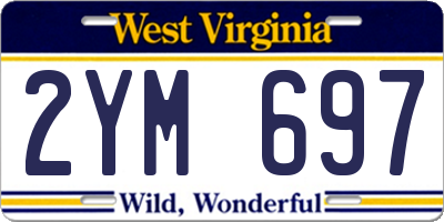 WV license plate 2YM697