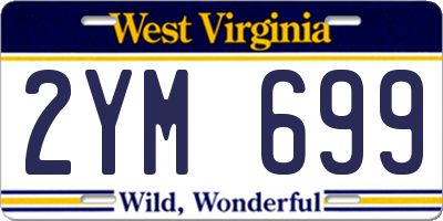 WV license plate 2YM699