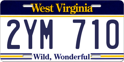 WV license plate 2YM710