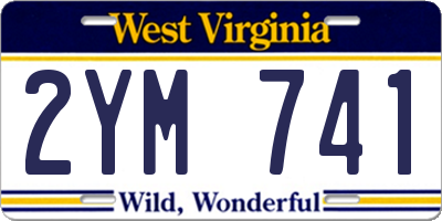 WV license plate 2YM741