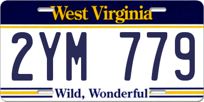 WV license plate 2YM779