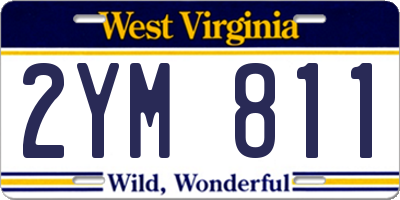 WV license plate 2YM811