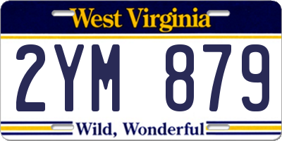 WV license plate 2YM879
