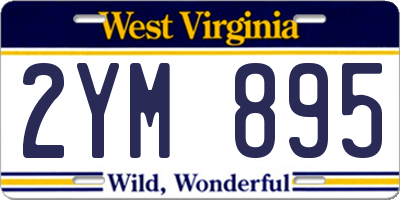 WV license plate 2YM895