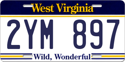 WV license plate 2YM897