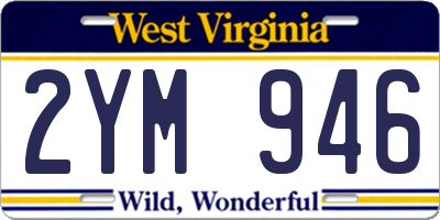 WV license plate 2YM946