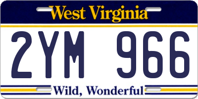 WV license plate 2YM966